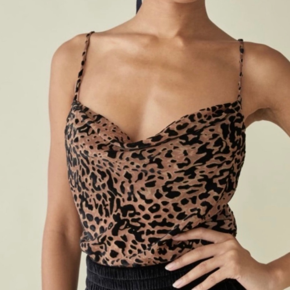 NWT Reformation Ellis Top in Cheetah